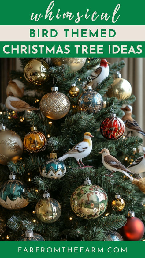 Whimsical Bird Themed Christmas Tree Ideas Themed Christmas Tree Ideas, Tree Ornament Ideas, Themed Christmas Tree, Themed Christmas, Bird Watchers, Accessories For Home, Christmas Bird, Bird Gifts, Themed Accessories