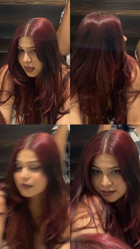 Red Hair Wine, Wine Hair Color Burgundy, Wine Hair Color, Wine Hair, Hair Color Burgundy, Burgundy Hair, Hair Ideas, Red Hair, Hair Color