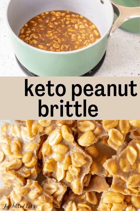 Keto Peanut Brittle, Peanut Brittle Recipe, Brittle Recipes, Keto Holiday, Breakfast Low Carb, Postre Keto, Keto Candy, Joy Filled Eats, Keto Dessert Easy