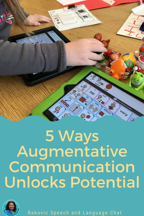 Individuals who struggle with speech and language difficulties, augmentative and alternative communication (AAC) strategies can be an effective solution. By supporting an individual’s communication abilities with alternative methods, AAC can help them achieve a greater level of independence and participation in social interactions. In this blog post, we’ll explore the benefits of augmentative communication in speech and language therapy, and how it can improve lives for all parties involved Picture Exchange Communication System, Augmentative Communication, Functional Life Skills, Speech And Language Therapy, Describing Words, Language Disorders, Preschool Speech, Life Skills Activities, Speech Therapy Materials