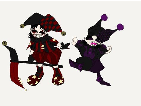 Two jesters. It can be matching pfp!!! Jester Matching Pfp, Clown Matching Pfps, Matching Clown Pfp, Jester Pfp, Clown Outfits, Pfp Frame, Jester Outfit, Joker Mask, Kings Movie