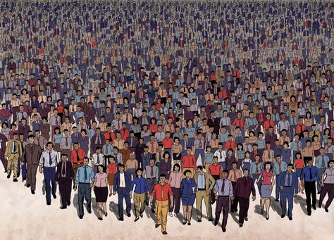 Drawing A Crowd Of People, Crowd Drawing Reference, Crowd Of People Aesthetic, Cuphead Background, Crowd Reference, Crowd Illustration, Senior Book, Mob Mentality, Crowd Drawing