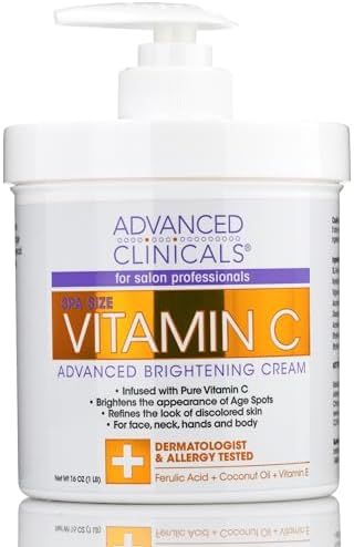 Advanced Clinicals Vitamin C Cream. Advanced Brightening Cream. Anti-aging cream for age spots, dark spots on face, hands, body. Large 16oz. Check more at https://uk.productsoffer.in/advanced-clinicals-vitamin-c-cream-advanced-brightening-cream-anti-aging-cream-for-age-spots-dark-spots-on-face-hands-body-large-16oz/ Vitamin C Body Lotion, Vitamin C Cream, Dark Spots On Face, Dark Spots On Skin, Body Hygiene, Spots On Face, Oil Skin Care, Brightening Cream, Anti Aging Moisturizer