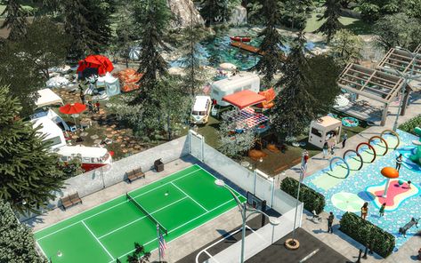 BoneSimsDesigns | creating Sims Builds & CC | Patreon Sims 4 Cc Community Lots, Sims 4 Park Builds, Sims 4 Water Park, Sims 4 Playground Cc, Sims 4 Park, Cc Patreon, Sims Builds, Sims 4 Build, Sims Community