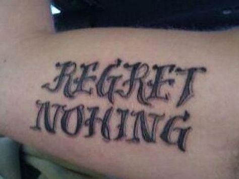 Haha! Forgot a letter douchbag!! Misspelled Tattoos, Ironic Pictures, Tattoos Gone Wrong, Tattoo Mistakes, Terrible Tattoos, No Regrets Tattoo, Epic Tattoo, Tattoo Fails, Bad Tattoos