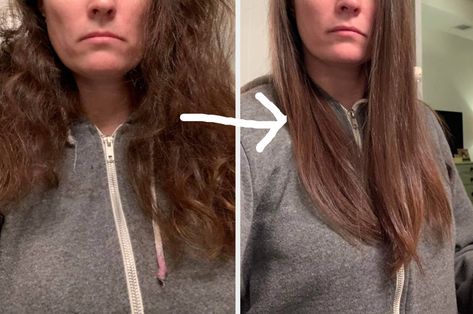 If You Straighten Your Curly Hair, Try These 21 Products Straightened Curly Hair, Straightening Curly Hair, A Blowout, Hair Drying, Dream Homes, Dry Hair, Naturally Curly, Hair Hacks, Buzzfeed