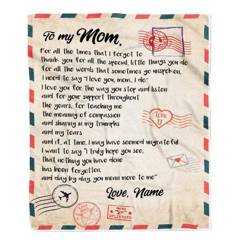 Personalized To My Mom Blanket From Daughter Son Love Letter Mail to Mom Birthday Mothers Day Christmas Gifts Customized Fleece Blanket (Fleece Blanket) #LetterMailBlanket Letter Mail Blanket #FunnyQuotesBlanket Funny Quotes Blanket #MotherBlanket Mother Blanket #FamilyBlanket Family Blanket #ProudMomBlanket Proud Mom Blanket #FleeceBlanket Fleece Blanket #MotherQuotesBlanket Mother Quotes Blanket #MothersDayPresentsBlanket Mothers Day Presents Blanket Letter For Mother From Daughter, Letter To My Mom From Daughter On Her Birthday, A Letter To My Mom From Daughter, Letters For Moms Birthday, Letter For Mom Birthday, Letter For Parents From Daughter, Letter For Mother's Day, Letter For Mom From Daughter, Letters To Mom From Daughter