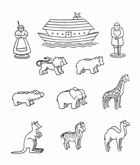 Amazing Noah's Ark Coloring Pages Pdf Free - Coloringfolder.com Noah Ark Animals Printable, Noahs Ark Craft, Ark Craft, Noah Ark, Noahs Ark Animals, Sunday School Coloring Pages, Animal Printables, Animal Templates, Preschool Coloring Pages