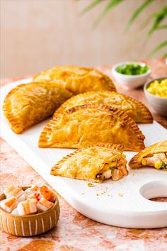 Cinco De Mayo is just around the corner!  Celebrate with a unique twist on traditional empanadas using Crab Classic. A delicious surprise awaits your taste buds! Traditional Empanadas, Bariatric Recipes, Food Dessert, Around The Corner, Taste Buds, Crab, Diner, Seafood, Yummy Food