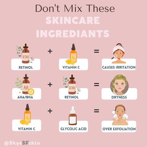 Serum Mixing Chart, Skincare That Should Not Be Mixed, Skin Care Ingredients Combo, Skin Care Ingredients Guide, Basic Skincare Routine For Combination Skin, Skin Care Acids Guide, Remedies For Poison Ivy, Solo Esthetician, Collagen Facial