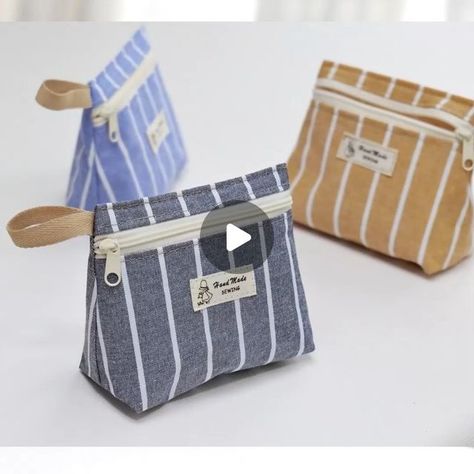 Ae PooiM on Instagram: "Gift Ideas! Little Zipper Pouch.  Learn more: Watch full video version with measurement detail on my youtube channel “Ae PooiM” as link in Bio Or copy and paste the address below into your browser to get there. https://www.youtube.com/watch?v=zueCGLMrCE8&t=16s  #sewingprojects #diy #howto #fabricbag #giftideas #sewingbag #zipperpouch #aepooim #zipperbag #easysewingtutorial #aepooim" Small Quilted Gifts, Diy Fabric Purses, Diy Pouch No Zipper, Pouch Ideas, Sac Diy, Pouch Diy, Zipper Pouch Tutorial, Pouch Sewing, Diy Bags Purses