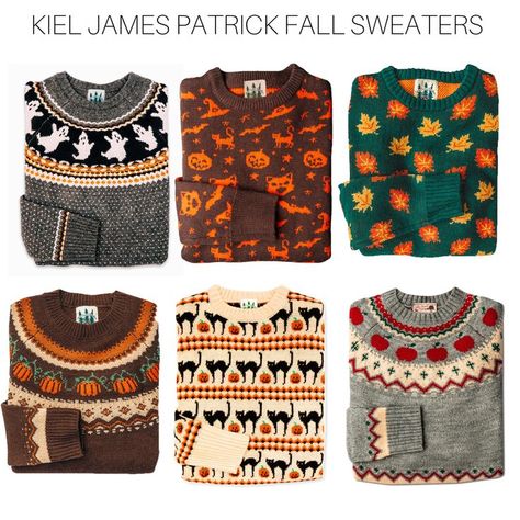 Fall Pattern Sweater, Kiel James Patrick Fall Sweater, James Kiel Patrick, Fall Cozy Sweaters, Cozy Cabin Sweater, Kjp Fall Sweater, Cool Weather Fashion, Fall Outfit Accessories, Knit Fall Sweater