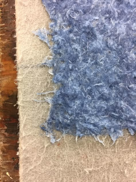 Denim pulp- blue jean paper - blue paper -pulp- handmade paper - papermaking Handmade Paper Texture, Shredded Fabric, Homemade Paper, Handmade Paper Art, Denim Paper, Bio Design, Coconut Bowls, Pulp Paper, Paper Blue