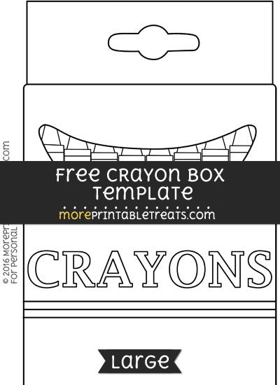 Free Crayon Box Template - Large Crayon Box Printable, Diy Crayon Box Bulletin Board, Crayola Box Template, Crayon Box Template Free Printable, Crayon Template Free Printable, Crayon Box Template, Crayon Classroom, Crayon Ideas, Crayon Template