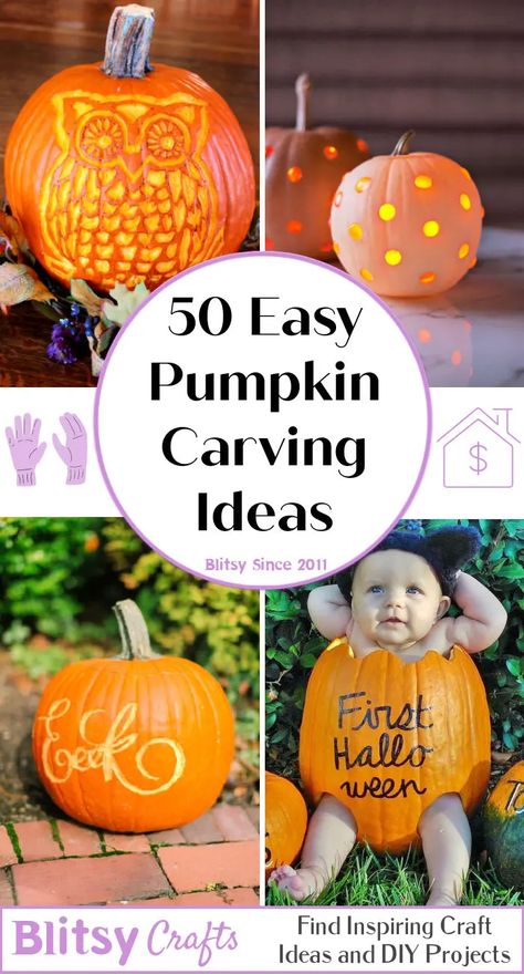 50 Easy Pumpkin Carving Ideas 2022 for Halloween Super Easy Pumpkin Carving Ideas, Pumpkin Carving Ideas For Beginners, Yellow Pumpkin Carving Ideas, Fall Pumpkin Carving Ideas, Cute Easy Pumpkin Carving Ideas, Pumpkin Carving Ideas Kids, Carving Pumpkins Ideas Easy, Unique Pumpkin Carving Ideas Easy, Easy Pumpkin Carving Ideas Simple