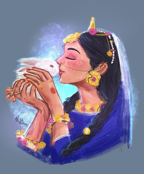 No photo description available. Radha Anime, Radha Krishna Sketch, Radha Krishna Modern Art, Stop Drawing, Indian Illustration, Krishna Drawing, God Artwork, Beautiful Art Paintings