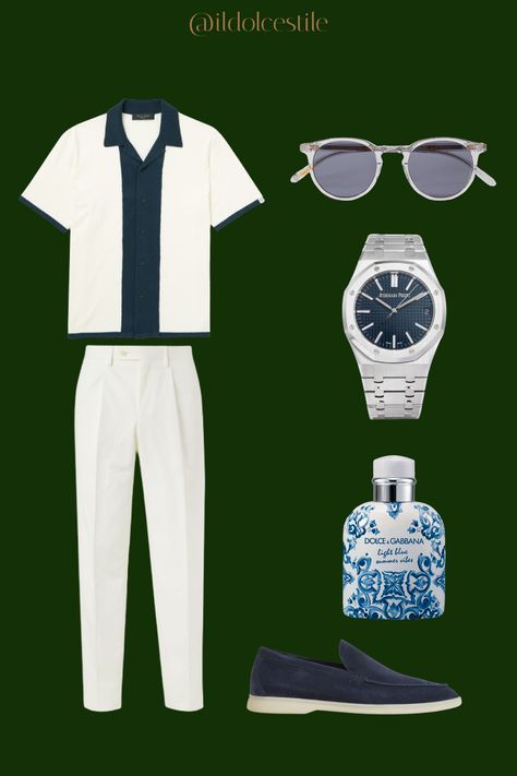 Loro Piana Summer Walk Outfit, Loro Piana Men Outfit, Clubbing Outfits Men, Summer Clubbing Outfits, Mens Summer Fits, Mens Old Money Fashion, Mens Old Money, Loro Piana Summer Walk, Watch Audemars Piguet