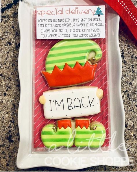 Wlf On The Shelf, Elf Is Back Ideas, Christmas Dip, Elf Cookies, Cookie Images, Elf Fun, Christmas Sugar Cookies, Cookie Inspiration, Cut Out Cookies