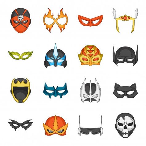 Mask Superhero Design, Masked Cartoon Character, Superhero Mask Design Ideas, Superhero Mask Ideas, Character Mask Design, Hero Mask Design, Superhero Mask Design, Superhero Face Mask, Superhero Accessories