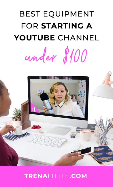 Best Equipment for Starting a YouTube Channel Under $100 | Trena Little | Ready to get started with a YouTube channel but stuck because you don't have the 'right' video equipment? The truth is you don't need fancy expensive gear! In this video, I'm sharing my favorite microphones, lighting, and even cameras for starting a YouTube channel. #videocontent #youtubetips Starting A Youtube Channel, Channel Banner, Youtube Marketing Strategy, Youtube Tags, Content Video, Youtube Ideas, Youtube Tips, Video Equipment, Youtube Channel Ideas