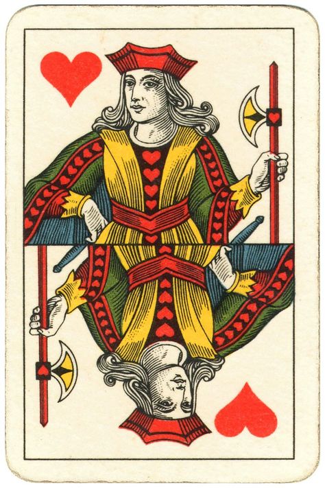 Fante di cuori Carte da gioco Piemontesi Italia  Jack of hearts  #PlayingCardsTop1000 Jack Of Spades, Hearts Playing Cards, Jack Of Hearts, King Of Spades, Playing Cards Art, New Tablets, King Of Hearts, St Valentin, Heart Cards