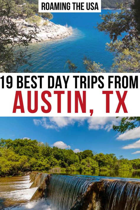 19 Best Day Trips from Austin, Texas - Roaming the USA Austin Texas Travel, Pedernales Falls State Park, Austin Travel, Guadalupe River, Texas Adventure, Texas Vacations, Canyon Lake, Popular Travel Destinations, Travel Bucket List Usa