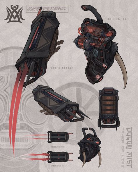 Tactical Swords, Space Ship Concept Art, Star Wars Droids, Video Game Design, Cyberpunk Character, Cool Swords, Dungeons And Dragons Homebrew, Concept Art Drawing, The Mist