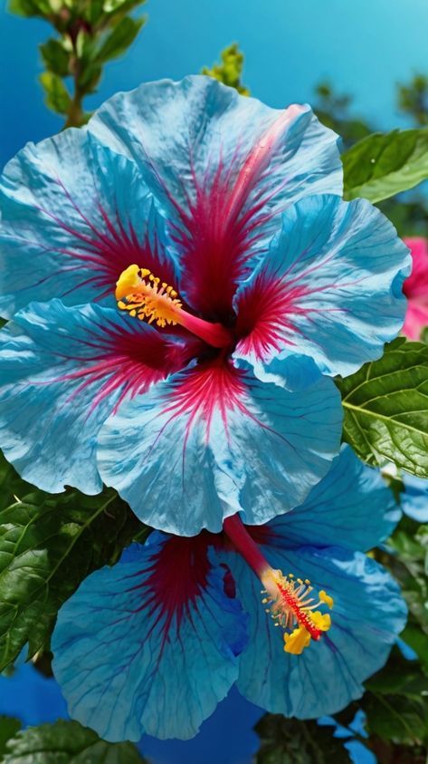 Hibiscus Flower Colors, Hubiskis Flower, Habisquis Flower, Hisbusic Flower, Preppy Plants, Blue Hibiscus Flower, Fav Flower, Hibiscus Garden, Pretty Flowers Pictures