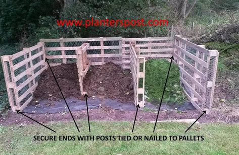 Manure Compost Bin, Build Compost Bin, Homemade Compost Bin, Composting Bins, Compost Bin Pallet, Composting Bin, Manure Composting, Home Composting, Composting Methods