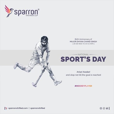 Sports Day Creative Ads, National Sports Day Creative Ads, Dhyan Chand, National Sports Day, Festival Post, Bal Gopal, Digital Marketing Design, Sports Day, Happy Birth