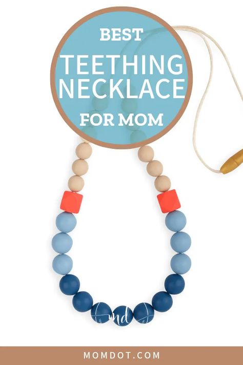 Best Teething Necklaces For Moms to Wear in 2021 - MomDot Diy Teething Necklace, Teething Necklace For Mom, Teething Toddler, Silicone Teething Beads, Tactile Learning, Silicone Teething Necklace, Teething Beads, Creative Tutorials, Necklace For Mom