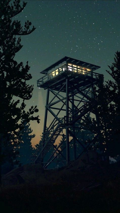 Camping Wallpaper Iphone, Night Iphone Wallpaper, Firewatch Game, Tiranga Flag, Wallpaper Space, Memes Anime, Watch Tower, Cool Wallpapers Art, Wallpaper Free