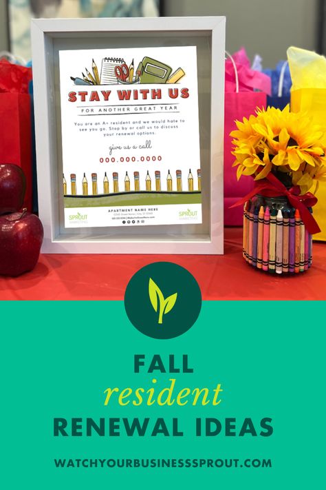 Need fall resident renewal ideas or just tips on how to connect with others to increase your renewal base? Get renewal ideas for residents here. Lease Renewal Ideas, Resident Renewal Ideas, Resident Retention, Sprouts Market, Welcome Note, Fall Events, Double Down, Meaningful Connections, Love Island