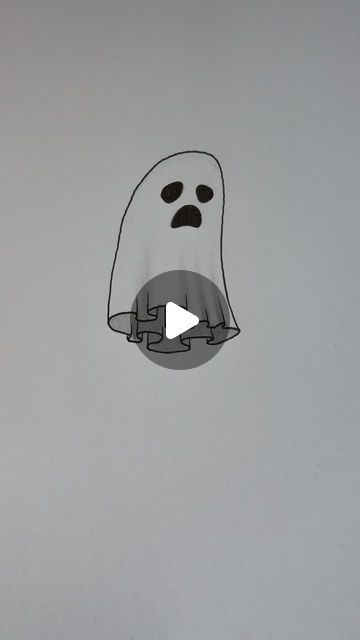 Shane Burke on Instagram: "Easy ghost drawing to try with the kids!  #ghostdrawing #drawingtutorial #beginnerddawings #fundrawingideas #halloweendrawings" How To Draw A Ghost Step By Step, Easy Halloween Drawings Step By Step, Easy Halloween Drawings For Kids, How To Draw A Ghost, Halloween Ghost Drawing, Halloween Drawings Easy, Draw A Ghost, Easy Halloween Drawings, Ghost Drawing