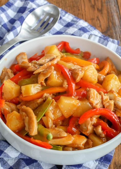 Sweet and Sour Stir Fry with Chicken, Pineapple, and Bell Peppers Pineapple Chicken Stir Fry, Ground Turkey Recipes Healthy, Sweet And Sour Chicken, Stir Fry Recipes Chicken, Sweet Sour Chicken, Pork Stir Fry, Sweet N Sour Chicken, Chicken Potatoes, Ground Turkey Recipes