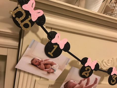 12 Month Photo BannerMinnie Mouse First Birthday Decorations | Etsy Snowflake Birthday Party, 12 Month Photo Banner, Minnie Mouse Theme Party, Minnie Mouse Birthday Party Decorations, Minnie Mouse First Birthday, Birthday Minnie Mouse, Minnie Mouse Birthday Decorations, Minnie Mouse 1st Birthday, Happy First Birthday