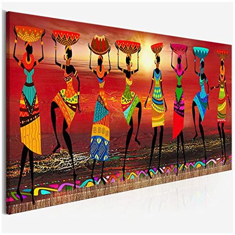 African Women Dancing, Women Dancing, Oil Painting Pictures, Afrikaanse Kunst, Banksy Canvas, Art Premier, Buddha Meditation, Living Room Canvas, Abstract Canvas Wall Art