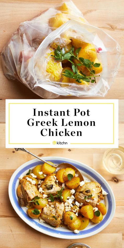 Instapot Greek Chicken, Mediterranean Diet Crockpot, Lemon Chicken And Potatoes, Pregnancy Freezer Meals, Greek Chicken And Potatoes, Instant Pot Freezer, Instant Pot Freezer Meals, Mediterranean Diet Recipes Dinners, Freezer Dinners