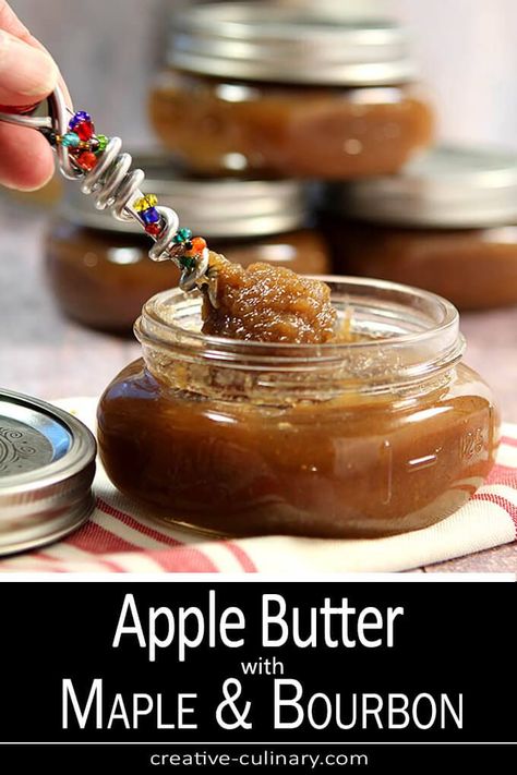 Canning Jams, Fall Treats Recipes, Savory Apple Recipes, Apple Whiskey, Pear Butter, Apple Dishes, Bourbon Recipes, Apple Butter Recipe, Apple Streusel