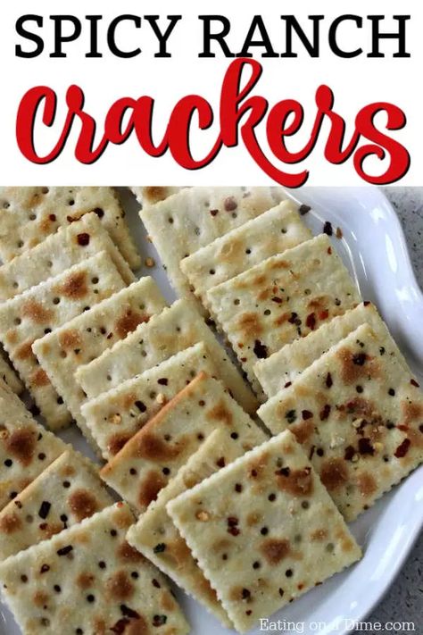 Enjoy perfectly seasoned crackers when you make this easy Spicy Ranch Crackers Recipe. Each cracker is flavorful and baked to perfection for a tasty snack. Spicy Saltine Crackers, Spicy Ranch Crackers, Spicy Ranch Crackers Recipe, Ranch Crackers Recipe, Spicy Crackers Recipe, Saltine Cracker Recipes, Spicy Crackers, Ranch Crackers, Seasoned Crackers