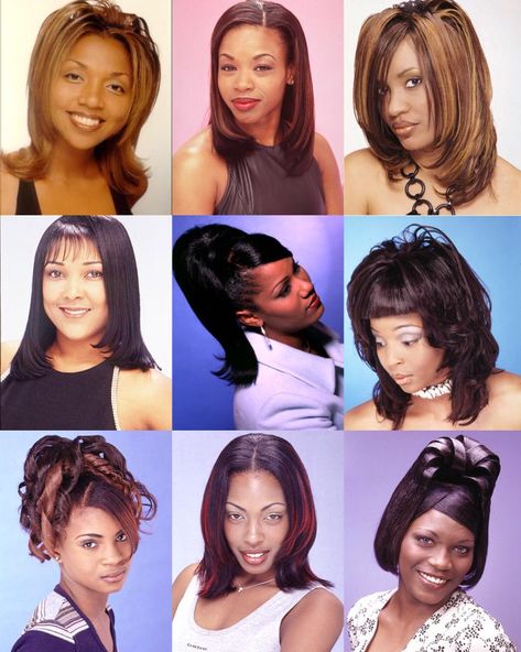 90 Hairstyles 90s Hair Black Women, 90 Hairstyles 90s Hair, Black People Hairstyles, Hairstyles Magazine, 2000 Hair, Black Hair 90s, 2000s Hairstyles, Black Hair Magazine, 90’s Hairstyles