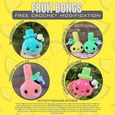 fruit bongs free crochet modification Crochet Projects For Stoners, Crochet Bong Amigurumi Free Pattern, Crochet Bong Free Pattern, Bong Crochet Pattern Free, Mermaid Crochet Pattern, Crochet Cat Toys, Crochet Best, Crochet Cactus, Boys Pattern