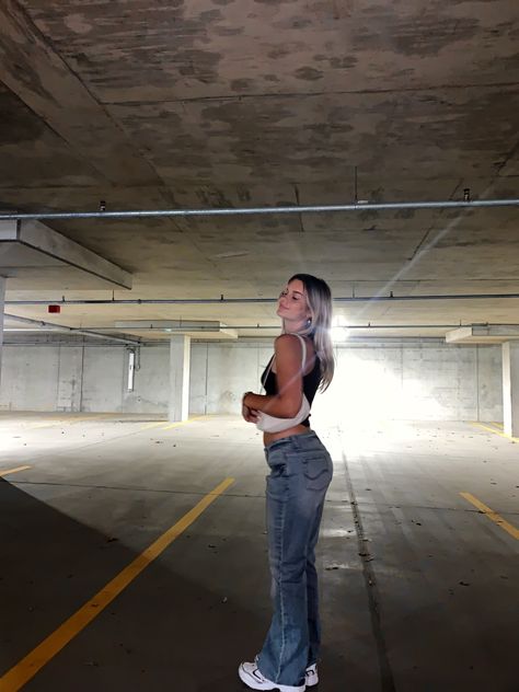 Insta Garage Pics, Standing Ig Poses, Car Garage Instagram Pics, Parking Garage Fits, Baddie Standing Poses, Instagram Pose Ideas Parking Garage, Outdoor Pics For Instagram, Pictures In Parking Garage, Insta Poses Parking Garage