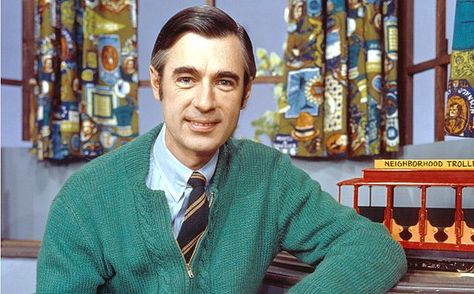 Mister Rogers' Neighborhood ( 1967-2001 ) - Silver Scenes - A Blog for Classic Film Lovers Mr. Rogers Quotes, Mister Rogers Neighborhood, Mister Rogers, Fred Rogers, The Cardigans, Mr Rogers, Zip Cardigan, Happy Tears, Smart Living