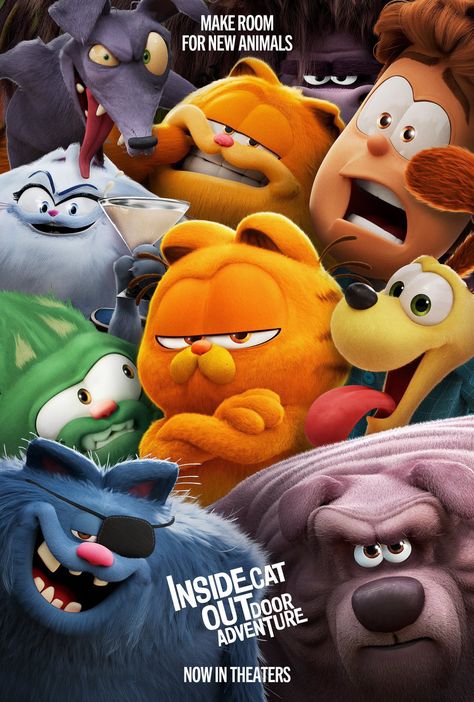 Garfield The Movie, Garfield Movie, Garfield Images, Moana 2, Rainbow Cartoon, Minions Wallpaper, Disney Animated Movies, Movie Posters Design, Kids' Movies