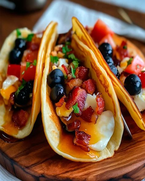 Pancake Tacos Recipe – A Fun and Easy Breakfast Idea - optimal recipes Taco Pancakes, Soft Pancakes, Pancake Tacos, Optimal Recipes, Easy Delicious Breakfast, Taco Appetizers, Corn Fritter, Easy Yummy Breakfast, Corn Fritter Recipes