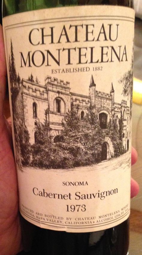 This 1973 Chateau Montelena Cabenet Sauvignon is the first wine ever produced at the Montelena Winery. Lively and bursting with flavor, it was mistaken to be as young as a 1995! Cabernet Sauvignon, Wine Bottle, The First, Wine, France