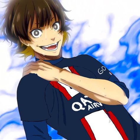 PSG Pfp Football, Football Anime, Blue Lock, Football, Anime, Blue, Quick Saves, American Football, Psg