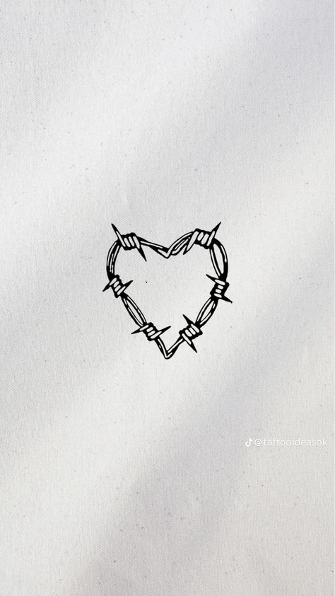 Bar Wire Heart Tattoo, Barb Heart Tattoo, Heart Of Thorns Tattoo, Barbwire Heart Tattoo, Barb Wire Heart, Barbed Wire Heart Tattoo, Wire Heart Tattoo, Barbed Wire Tattoo, Barbed Wire Heart