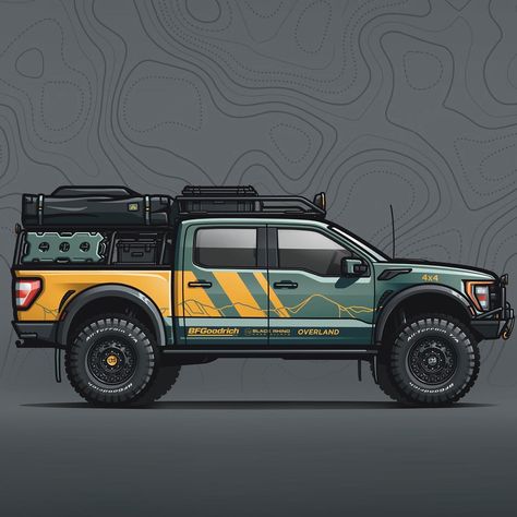 Ford Raptor Prerunner, Overland Design, F350 Overland, Ford Raptor Truck Wallpaper, Offroad Design Graphic, F150 Overland Build, Mobil Off Road, Camel Trophy, Overland Build